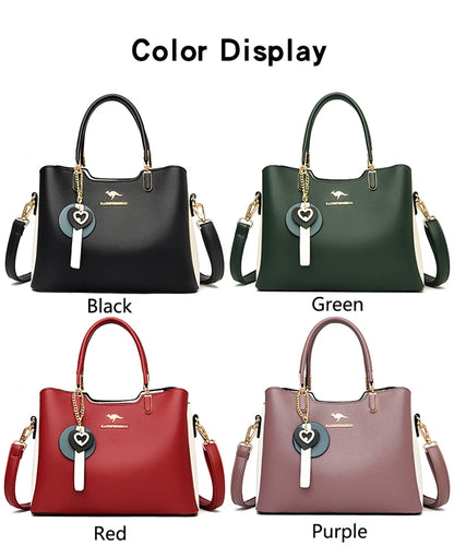 Sacs à bandoulière de marque pour femmes, fourre-tout de grande capacité à 3 couches, sac à main en cuir de bonne qualité de luxe de styliste, nouvelle collection 2024