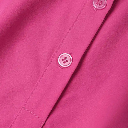VONDA 2025 été chemise robe femmes élégant à manches longues couleur unie robe d'été décontracté boutons amples poches courtes Mini robes