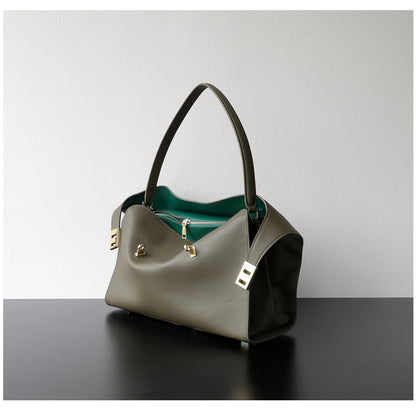 Niche léger luxe haut de gamme en cuir grande capacité première couche peau de vache sac à main pour femme sac fourre-tout banlieue loisirs polyvalent