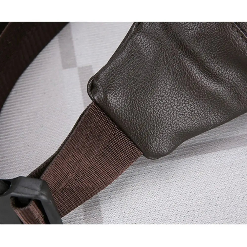 Sac de taille multifonctionnel en cuir pour homme, sacs à bandoulière de luxe, sac de voyage, sac de sport étanche, portefeuilles d'argent, extérieur, affaires