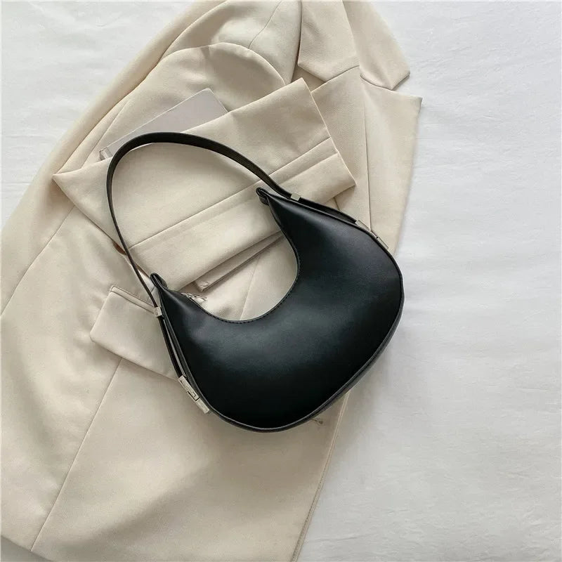 BS - Sac à bandoulière Hobo en cuir PU pour femmes, Design de luxe, petite pochette, sac à main sous les bras, fourre-tout de voyage