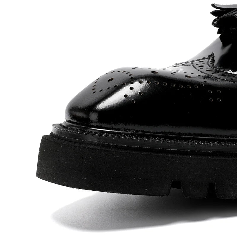 Mocassins d'été en cuir véritable pour hommes, chaussures d'été à enfiler, respirantes, semelle épaisse, richelieu, pompon, tenue décontractée