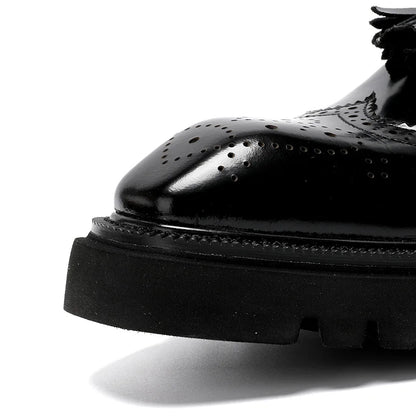 Mocassins d'été en cuir véritable pour hommes, chaussures d'été à enfiler, respirantes, semelle épaisse, richelieu, pompon, tenue décontractée