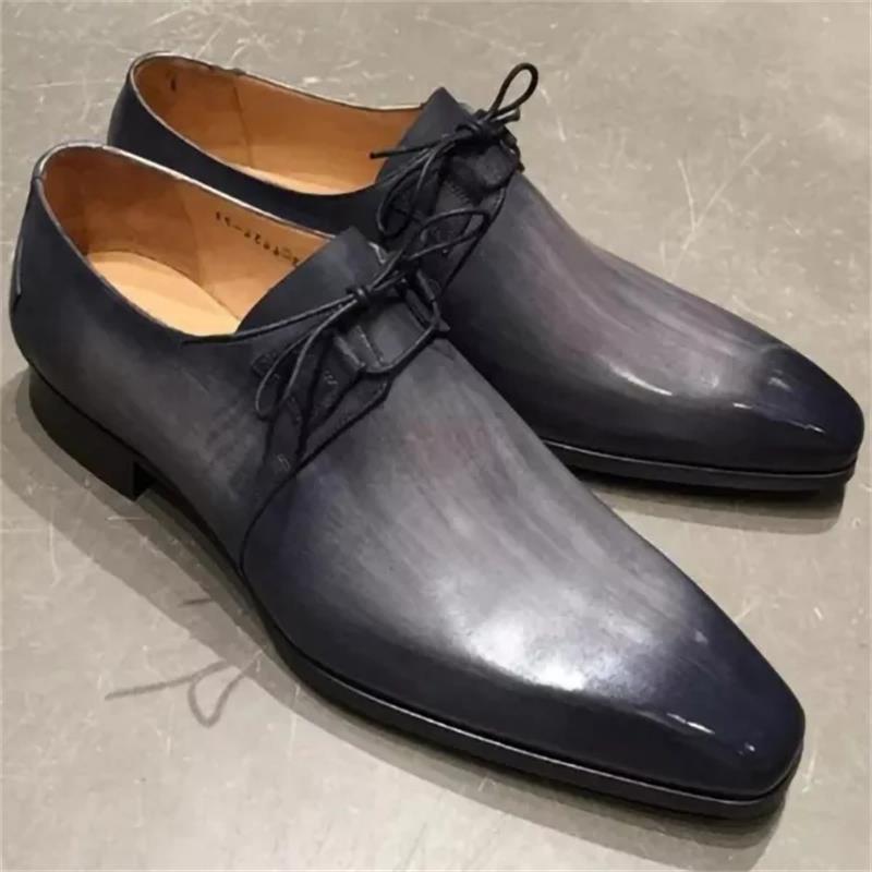 Mode Oxford chaussures hommes chaussures affaires décontracté fête de mariage quotidien classique PU couleur unie impression 3D tache à lacets chaussures habillées