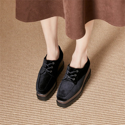 Plate-forme plate solide pour femmes, chaussures plates pour femmes, Parker carré, décontracté, printemps, automne, tout neuf, mode, strucgirls, loisirs