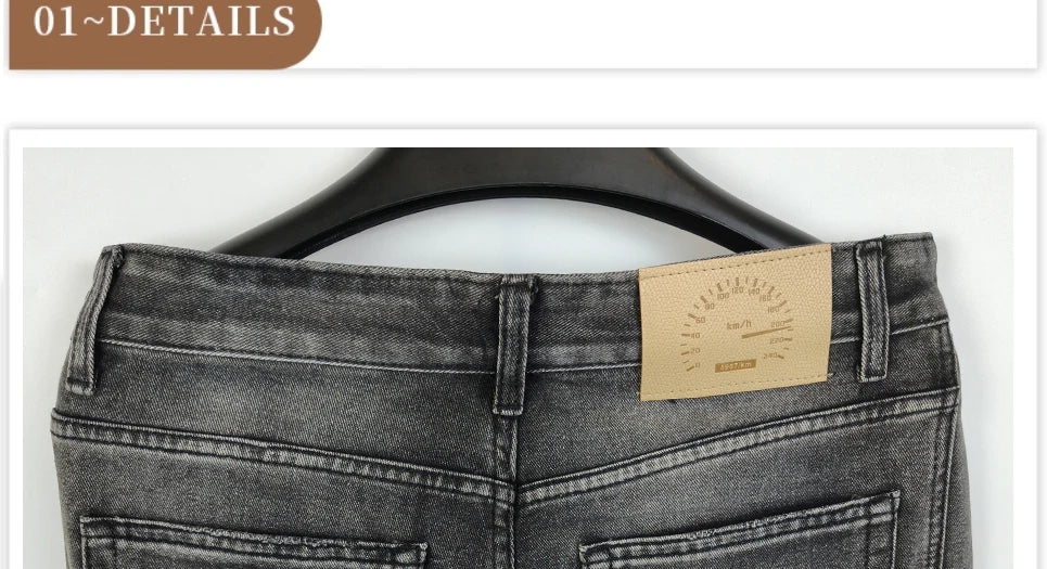 Pantalon en jean Baggy à jambe droite pour hommes |   Jean d'affaires décontracté coupe large et ample pour le style toutes saisons printemps/automne