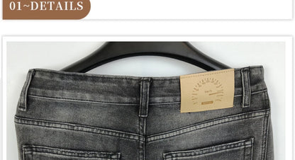 Pantalon en jean Baggy à jambe droite pour hommes |   Jean d'affaires décontracté coupe large et ample pour le style toutes saisons printemps/automne