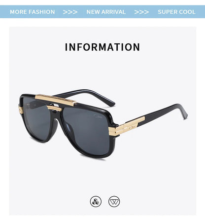 Cazal Lunettes de soleil Protection UV400 Lunettes de mode unisexes élégantes pour hommes femmes 8037