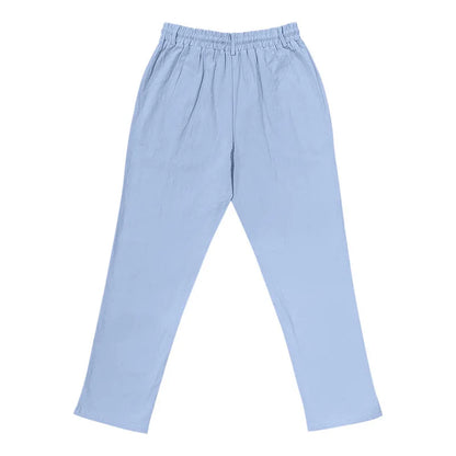 Pantalon de plage confortable en coton et lin pour hommes, sangle droite, haute qualité, décontracté, printemps et automne, nouvelle mode, 2025