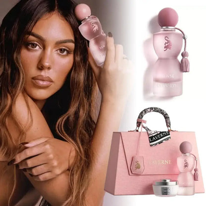 Ensemble cadeau de parfum Laverne Sense 100 ml Sense Eau de Parfum & crème pour le corps & sac fourre-tout parfum floral en poudre de musc