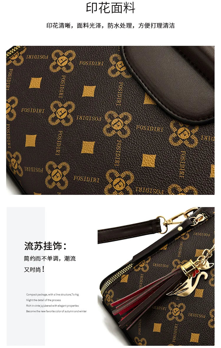 Sac à bandoulière en cuir Pu pour femmes, sacoches polyvalentes de grande capacité, sacs à fermeture éclair