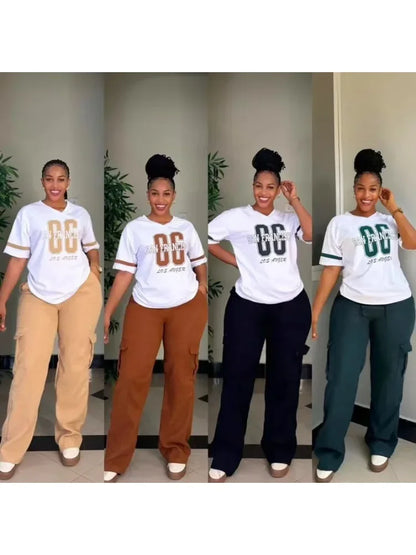 2 pièces femmes ensembles Dashiki africain nouveauté été printemps correspondant ensembles deux pièces ensembles haut pantalon costumes tenues vêtements 2025