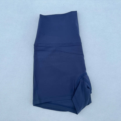 Femmes Fitness Sport court taille haute Yoga court Legging Squatting preuve entraînement complet Jog athlète couleur unie court