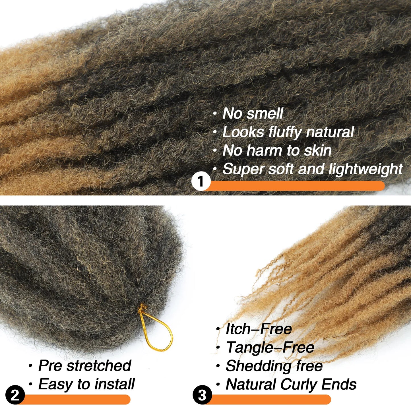 Karida Marley torsion tressage cheveux Crochet synthétique élastique Afro torsion Crochet cheveux Kanekalon Fiber pour tressage Extensions de cheveux
