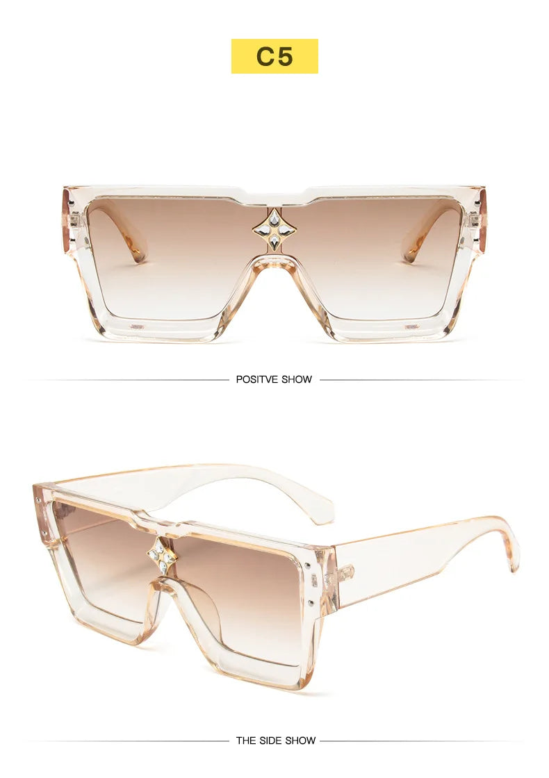 Lunettes de soleil Cyclone de luxe élégantes pour hommes et femmes, lunettes de soleil carrées de styliste pour la conduite d'aviation, nuances de mode UV400