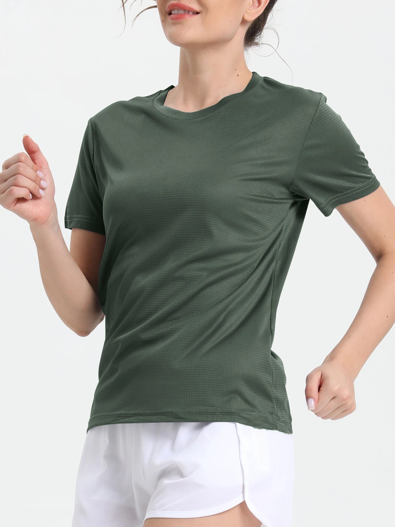 T-Shirt de Sport ultraléger à séchage rapide pour femmes, couleur unie, léger et respirant, chemise de Compression de gymnastique de course