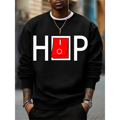 Sweat-shirt drôle à manches longues pour hommes, Streetwear rétro, Pull Hip Hop, Haut solide, Vêtements pour hommes, Harajuku, Printemps, Nouveau, Y2k PVD, 2025