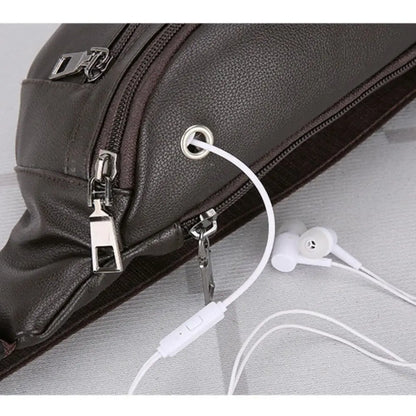 Sac de taille multifonctionnel en cuir pour homme, sacs à bandoulière de luxe, sac de voyage, sac de sport étanche, portefeuilles d'argent, extérieur, affaires