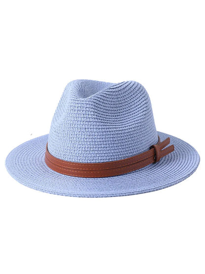 56-58-59-60CM nouveau chapeau de paille de forme souple Panama naturel été femmes/hommes casquette de soleil de plage à large bord Protection UV chapeau Fedora