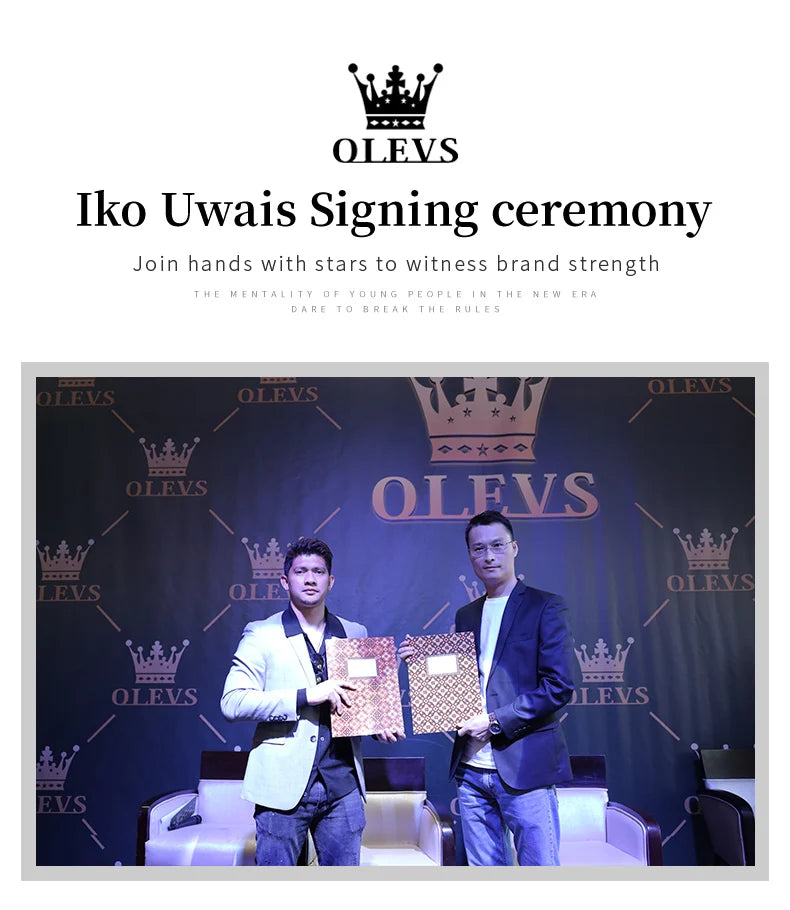 OLEVS – montre à Quartz pour femmes, élégante, mode, marque de luxe, originale, étanche, acier inoxydable, Date lumineuse