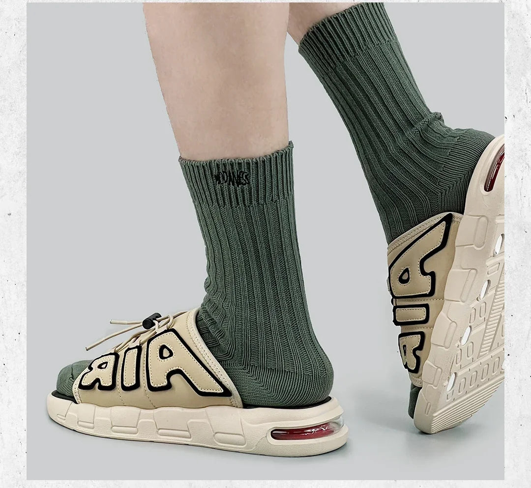 Pantoufles hommes coussin d'air conception glisser homme été nouveau PVC doux antidérapant hommes pantoufles de sport pour hommes tongs Chanclas Hombre