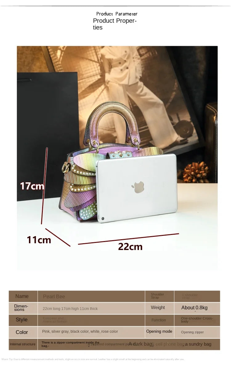 Sac en Cuir group avec Ailes Rivetées pour Femme, Sacoche de Caractère, Nouvelle Collection 2024