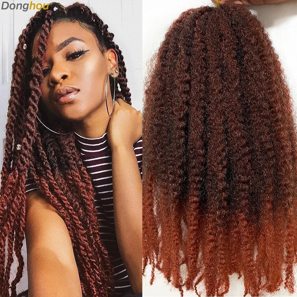 Marley Hair 18 pouces cheveux synthétiques tressés Marley Ombre noir brun blond gris 350 pour cheveux tressés Afro Kinky Marley Twist