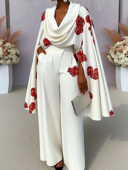 Tenue 2 pièces pantalon large pour femmes, ensembles patchwork à col simple Pys, olympiques College à manches longues pour dames, printemps, automne, 2025