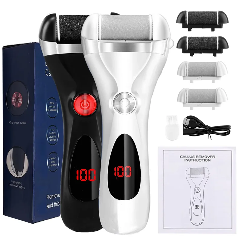 Broyeur électrique de lime pour les pieds, dissolvant de callosités de peau sèche et morte, outil de pédicure pour pieds rechargeables, outils de soins des pieds pour nettoyer les fissures dures 01
