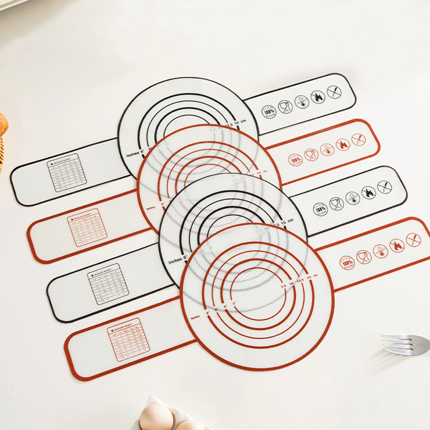 Élingue à pain en silicone pour four hollandais, tapis de cuisson réutilisable avec longs poignées, doublures antiadhésives pour pâte à pâtisserie transformée
