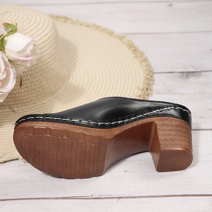 Pantoufles à talons hauts et bout ouvert pour femmes, nouvelle mode d'été, vêtements d'extérieur, chaussures à enfiler, tailles 36 à 43, amorti supérieur en polyuréthane