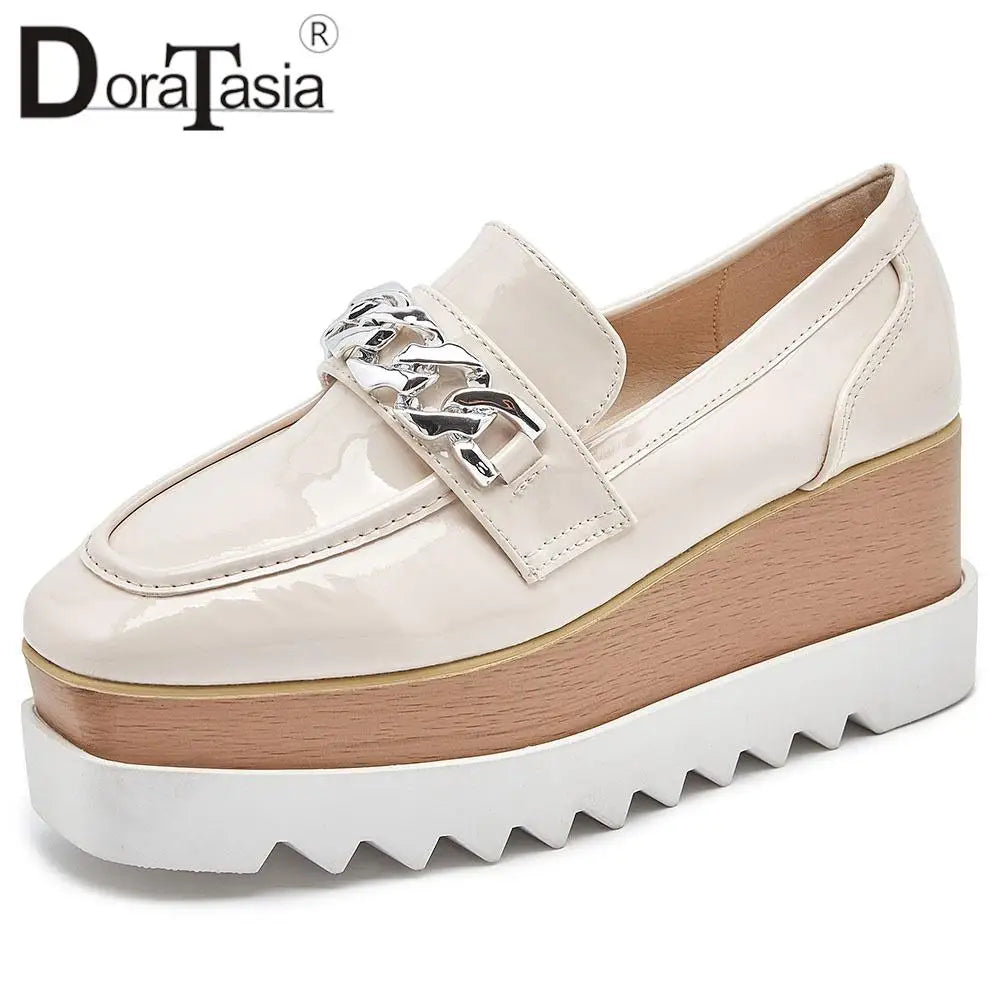 Plate-forme plate solide pour femmes, chaussures plates pour femmes, Parker carré, décontracté, printemps, automne, tout neuf, mode, strucgirls, loisirs