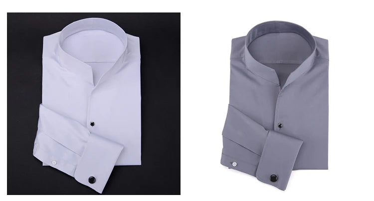 Chemise Française à Manches sulfpour Homme, Coupe Cintrée, Style Business Elite, pour Mariage, Printemps et Automne, 2024