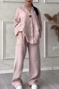 Ensemble deux pièces en coton et lin pour femmes, confortable, ample, haut, pantalon à jambes larges, décontracté, à la mode, costumes, tenues de printemps et d'été