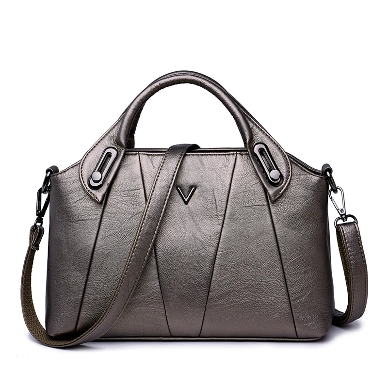 Sacs à main en cuir souple pour femmes, sac à bandoulière initié, sac fourre-tout décontracté, haute qualité, créateur de luxe, mode pour dames, 2024