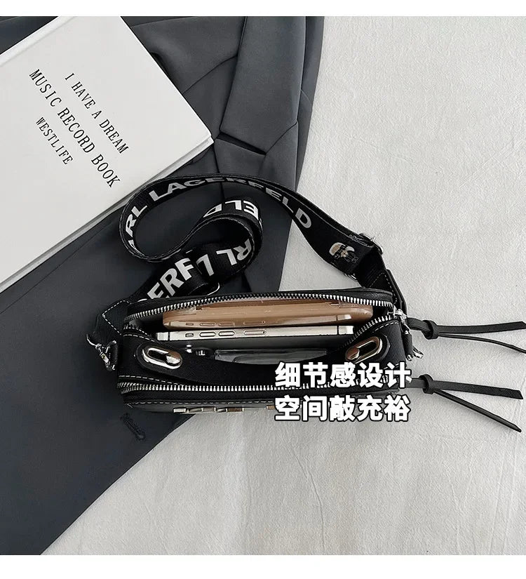 ‌ Sac messager tendance pour femmes, sac à bandoulière Simple, Texture haute sensibilité, Niche polyvalente pour appareil photo, 2025