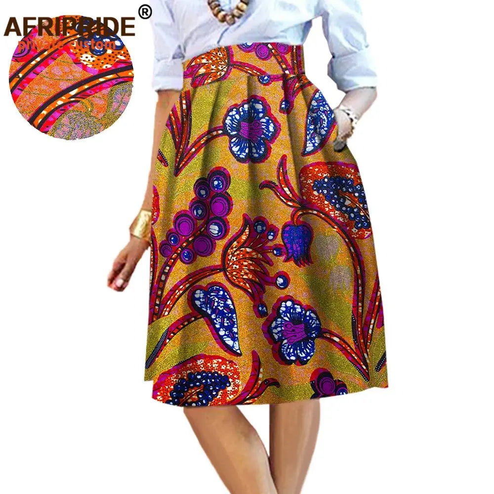 2025 été Original Style africain vêtement jupe Midi pour les femmes privé personnalisé de haute qualité Batik coton Femmal vêtements A 722704
