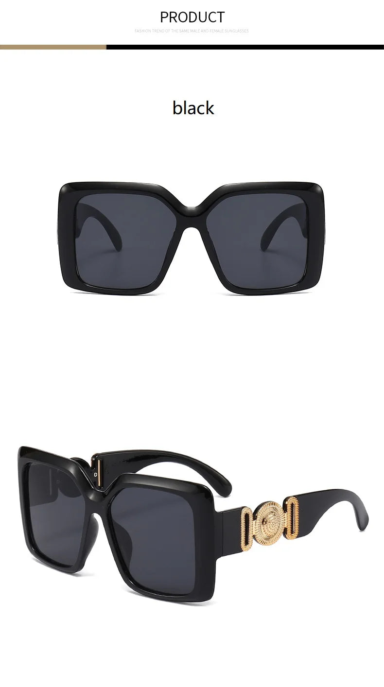 INS populaire carré lunettes de soleil femmes luxe rétro marque hommes tendance voyage lunettes de soleil femme nuances UV400 Oculus