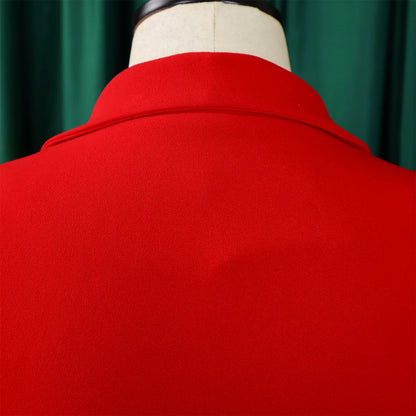 Robe plissée mi-longue à col de costume, taille haute, à la mode, nouvelle collection automne 2025