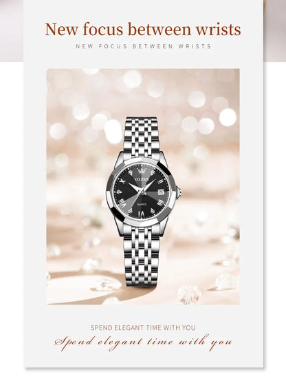 OLEVS 9931 montres pour femmes élégantes marque de luxe montre à Quartz originale pour dame étanche en acier inoxydable Date lumineuse