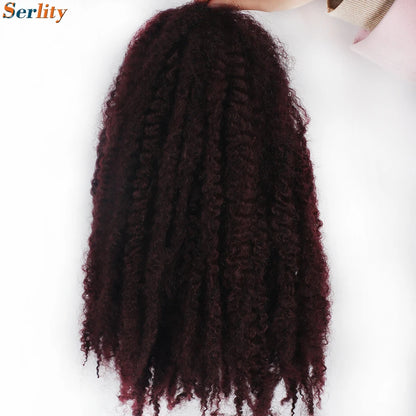 Marley Twist cheveux tressés pré - étirés pack de 1 - 6 ombre boucles africaines crochet cheveux tressés pour faux locs Jumbo Marley Twist cheveux