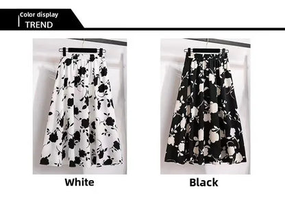 Grande taille femmes taille haute minceur hanche couvrant Maxi jupe été à la mode Rose demi-longueur jupe princesse manches Polo Nec