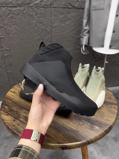 Hommes printemps mode extérieur chaussures de marche respirant confortable loisirs bout rond couleur unie sans lacet hommes chaussures en tissu décontracté