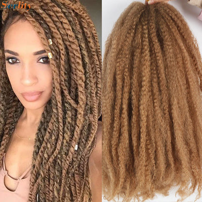 Marley Twist cheveux tressés pré - étirés pack de 1 - 6 ombre boucles africaines crochet cheveux tressés pour faux locs Jumbo Marley Twist cheveux
