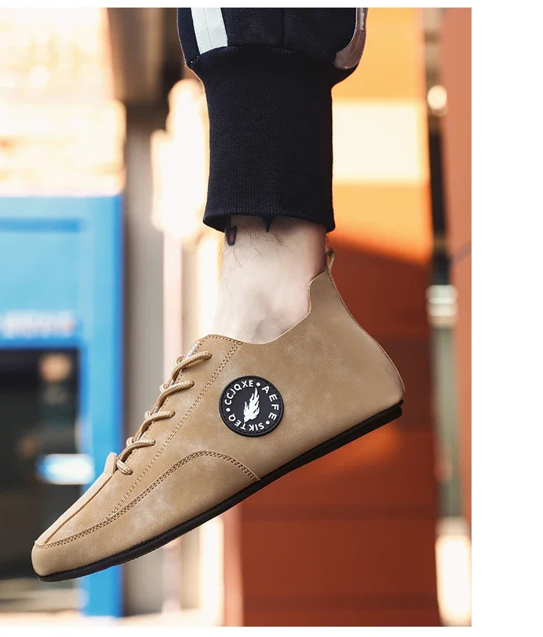 MAEDEF mocassins pour hommes léger conduite décontracté fond mince chaussures plates semelle souple confortable antidérapant à lacets chaussures de marche hommes