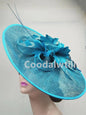Royal Ascot grand Chapeau fascinateur femmes Kentucky Derby plume grand Chapeau fascinateur fête mariage casque fleur église Chapeau
