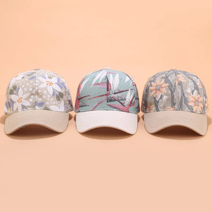 Casquette de Baseball pour femmes, imprimé floral, réglable, à rabat, mode d'été, pare-soleil d'extérieur, Bonnet pour dames, gorras