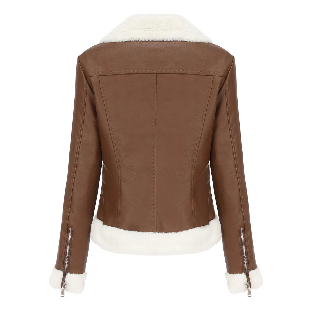 Vestes d'hiver pour femmes mode épais chaud Faux cuir peau de mouton veste manteau Vintage rabat poche vêtements de dessus pour femmes Chic hauts