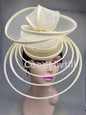 Chapeau Fascinateur Élégant pour Femme, Robe Formelle, Pièce de Sauna de Mariage, Pince à Cheveux pour Dames, Vincd'Église, Casquette de Pilulier en Maille avec Bande de Sauna, Nouveau