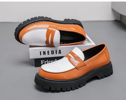 Chaussures en cuir à grosse tête pour hommes, chaussures d'affaires confortables, chaussures décontractées, style britannique, fête itude, social, mode, hommes, taille 38-46